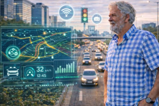 Aldo Vendramin mostra como softwares e sensores otimizam o tráfego na mobilidade urbana digital.