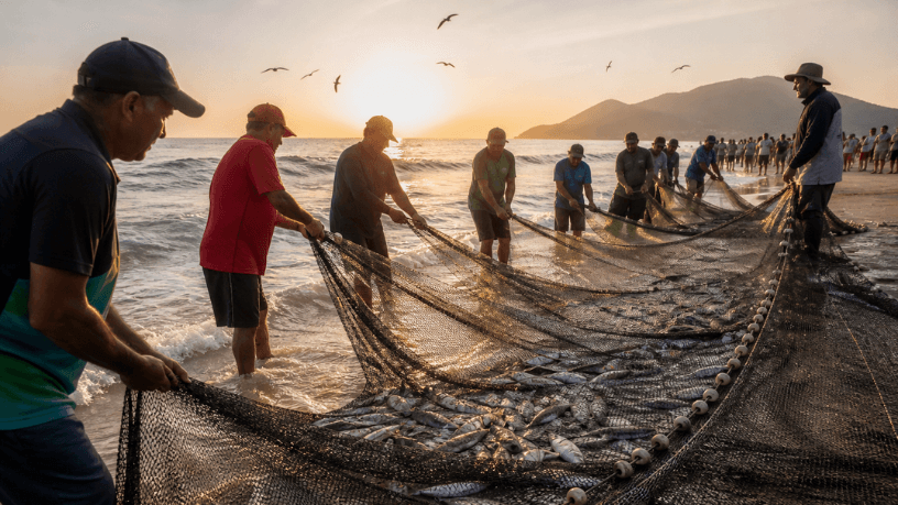 Pesca da tainha em Santa Catarina impulsiona economia e preserva tradição no litoral