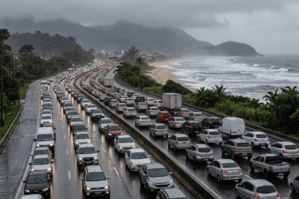 Feriado de 7 de Setembro no litoral de São Paulo terá trânsito intenso, chuva e cuidados extras nas praias